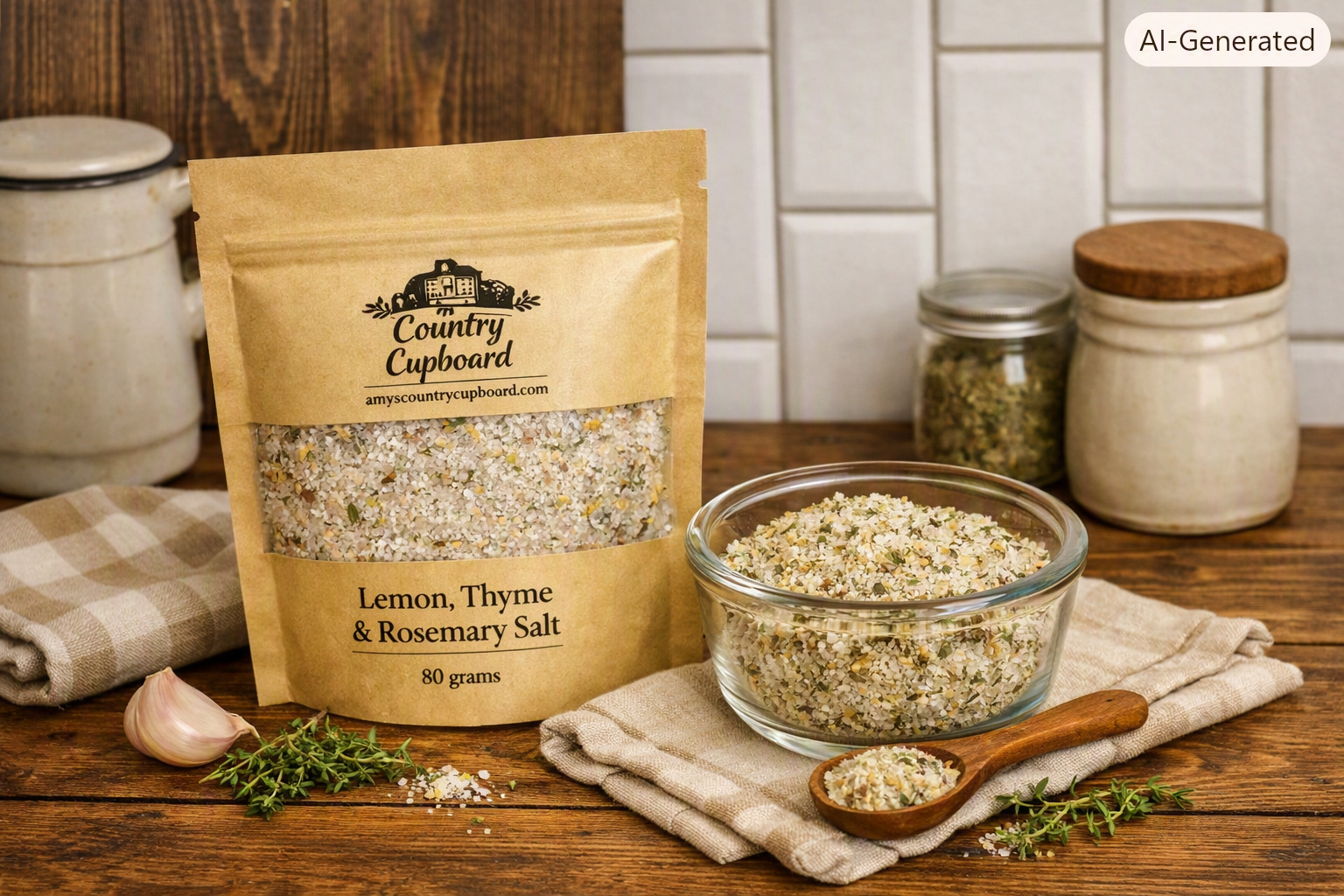 Lemon, Thyme & Rosemary Salt 80gms